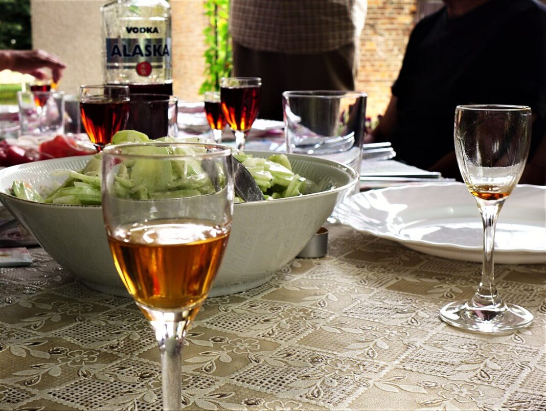 A glass of wine